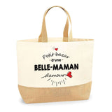 Sac Jute Fête des Mères Fêtes des Pères Mamie Papi Famille Idée Cadeau anniversaire Noël Travail Boulot Métier Départ Retraite Collègue Femme Homme