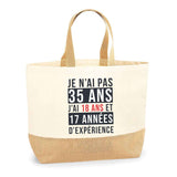 Sac Jute Fête des Mères Fêtes des Pères Mamie Papi Famille Idée Cadeau anniversaire Noël Travail Boulot Métier Départ Retraite Collègue Femme Homme