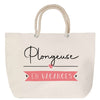 Sac Fête des Mères Mamie Famille Idée Cadeau anniversaire Noël Travail Boulot Métier Départ Retraite Collègue Femme cabas shopping plage