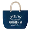 Sac de plage Bleu anse corde Certifiée meilleure Auxiliaire de Vie