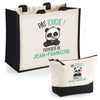 Cabas homme sac plage ou shopping tote bag pochette trousse Idée cadeau original pour anniversaire Noël travail départ retraite collègue famille fetes des pères papa papi