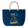 Sac de plage Bleu anse corde J'peux Pas BMX coloré