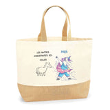 Sac Jute Fête des Mères Fêtes des Pères Mamie Papi Famille Idée Cadeau anniversaire Noël Travail Boulot Métier Départ Retraite Collègue Femme Homme