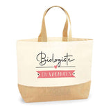 Sac Jute Fête des Mères Fêtes des Pères Mamie Papi Famille Idée Cadeau anniversaire Noël Travail Boulot Métier Départ Retraite Collègue Femme Homme