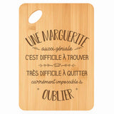 Planche bambou gravée personnalisée femme idée cadeau Fête des Mères apéro 30×20 prénom cuisine plateau fromage anniversaire noel maman mamie