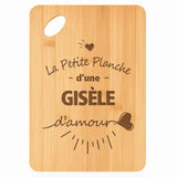 Planche bambou gravée personnalisée femme idée cadeau Fête des Mères apéro 30×20 prénom cuisine plateau fromage anniversaire noel maman mamie