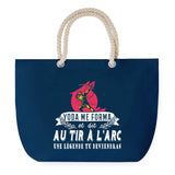 Sac de plage Bleu anse corde Tir à L'Arc Légende Humour Geek
