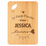 Planche bambou gravée personnalisée femme idée cadeau Fête des Mères apéro 30×20 prénom cuisine plateau fromage anniversaire noel maman mamie