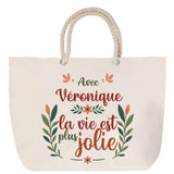 Sac Fête des Mères Mamie Famille Idée Cadeau anniversaire Noël Travail Boulot Métier Départ Retraite Collègue Femme cabas shopping plage