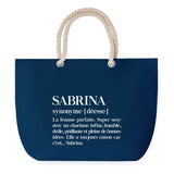 Sac de plage Bleu anse corde Sabrina Définition Femme