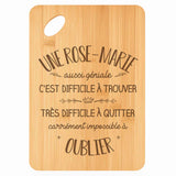 Planche bambou gravée personnalisée femme idée cadeau Fête des Mères apéro 30×20 prénom cuisine plateau fromage anniversaire noel maman mamie