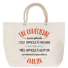 Sac Fête des Mères Mamie Famille Idée Cadeau anniversaire Noël Travail Boulot Métier Départ Retraite Collègue Femme cabas shopping plage