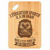 Planche bambou gravée personnalisée homme idée cadeau Fête des Pères apéro 30×20 prénom cuisine plateau fromage anniversaire noel papa papi 