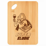 Planche bambou gravée personnalisée femme idée cadeau Fête des Mères apéro 30×20 prénom cuisine plateau fromage anniversaire noel maman mamie