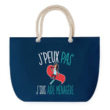 Sac de plage Bleu anse corde J'peux Pas Aide Ménagère
