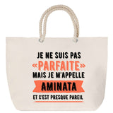 Sac Fête des Mères Mamie Famille Idée Cadeau anniversaire Noël Travail Boulot Métier Départ Retraite Collègue Femme cabas shopping plage