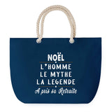 Sac de plage Bleu anse corde Noël Retraite