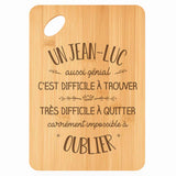 Planche bambou gravée personnalisée homme idée cadeau Fête des Pères apéro 30×20 prénom cuisine plateau fromage anniversaire noel papa papi 