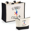 Cabas homme ou femme sac plage ou shopping tote bag pochette trousse Idée cadeau original pour anniversaire Noël travail départ retraite collègue famille fete des mères fetes des pères papa maman mamie papi