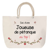 Sac Fête des Mères Mamie Famille Idée Cadeau anniversaire Noël Travail Boulot Métier Départ Retraite Collègue Femme cabas shopping plage