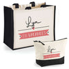 Cabas femme sac plage ou shopping tote bag pochette trousse Idée cadeau original pour anniversaire Noël travail départ retraite collègue famille fete des mères maman mamie