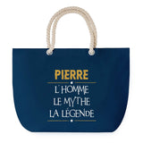 Sac de plage Bleu anse corde Pierre Mythe Légende -jaune