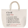 Sac Fête des Mères Mamie Famille Idée Cadeau anniversaire Noël Travail Boulot Métier Départ Retraite Collègue Femme cabas shopping plage