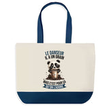 Sac de shopping bleu Danseur Panda Grain