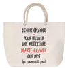 Sac Fête des Mères Mamie Famille Idée Cadeau anniversaire Noël Travail Boulot Métier Départ Retraite Collègue Femme cabas shopping plage