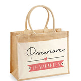 Sac Fête des Mères Mamie MAman Soeur Femme Famille Idée Cadeau anniversaire Noël Travail Boulot Métier Départ Retraite Collègue Femme cabas shopping plage