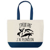 Sac de shopping bleu J'peux pas Plongeon