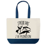 Sac de shopping bleu J'peux pas Plongeon