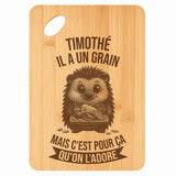 Planche bambou gravée personnalisée homme idée cadeau Fête des Pères apéro 30×20 prénom cuisine plateau fromage anniversaire noel papa papi 