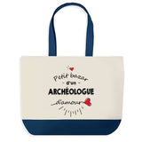 Sac de shopping bleu Bazar d'un Archéologue d'amour