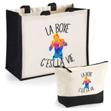 Cabas homme ou femme sac plage ou shopping tote bag pochette trousse Idée cadeau original pour anniversaire Noël travail départ retraite collègue famille fete des mères fetes des pères papa maman mamie papi