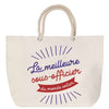 Sac Fête des Mères Mamie Famille Idée Cadeau anniversaire Noël Travail Boulot Métier Départ Retraite Collègue Femme cabas shopping plage