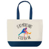 Sac de shopping bleu 110 Mètres Haies c'est la Vie
