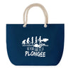 Sac de plage Bleu anse corde Né pour Plongée