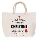 Sac Fête des Mères Mamie Famille Idée Cadeau anniversaire Noël Travail Boulot Métier Départ Retraite Collègue Femme cabas shopping plage