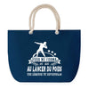 Sac de plage Bleu anse corde Lancer du Poids Légende Humour Geek
