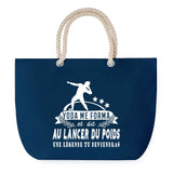 Sac de plage Bleu anse corde Lancer du Poids Légende Humour Geek