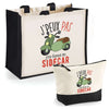 Cabas homme ou femme sac plage ou shopping tote bag pochette trousse Idée cadeau original pour anniversaire Noël travail départ retraite collègue famille fete des mères fetes des pères papa maman mamie papi