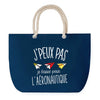 Sac de plage Bleu anse corde J'peux Pas Avion en Papier Aéronautique