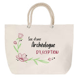 Sac Fête des Mères Mamie Famille Idée Cadeau anniversaire Noël Travail Boulot Métier Départ Retraite Collègue Femme cabas shopping plage
