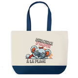 Sac de shopping bleu Directrice Koala à la Plage