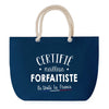 Sac de plage Bleu anse corde Certifié meilleur Forfaitiste