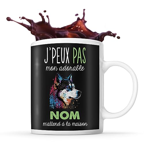 Mug personnalisable Prénom Husky de Sibérie