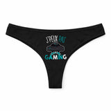 Culotte Tanga Personnalisé Femme Gaming Kopia Jpeux Pas - sous-Vêtement Coton Idée Cadeau Humour Saint Valentin Anniversaire