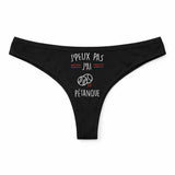 Culotte Tanga Personnalisé Femme J_Peux Pas Petanque Kopia Jpeux Pas - sous-Vêtement Coton Idée Cadeau Humour Saint Valentin Anniversaire