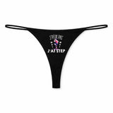 String Femme Step Jpeux Pas - sous-Vêtement Coton Idée Cadeau Humour Saint Valentin Anniversaire